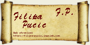 Filipa Pučić vizit kartica